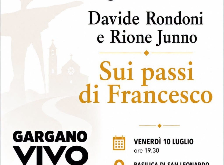 Davide Rondoni e Rione Junno si esibiscono alla Basilica di San Leonardo a Manfredonia.