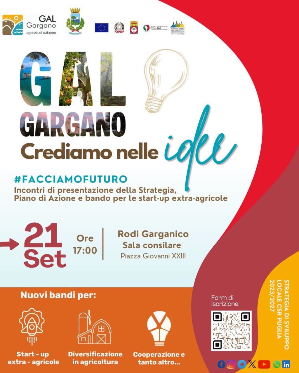 Interno della Sala Consiliare del Comune di Rodi Garganico durante un evento pubblico.