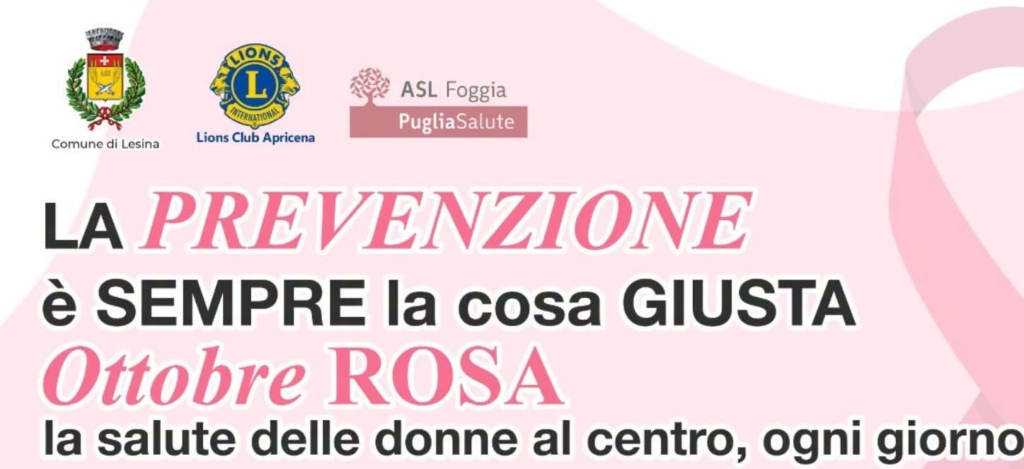 Donne che partecipano a screening medici durante la campagna Ottobre Rosa a Lesina